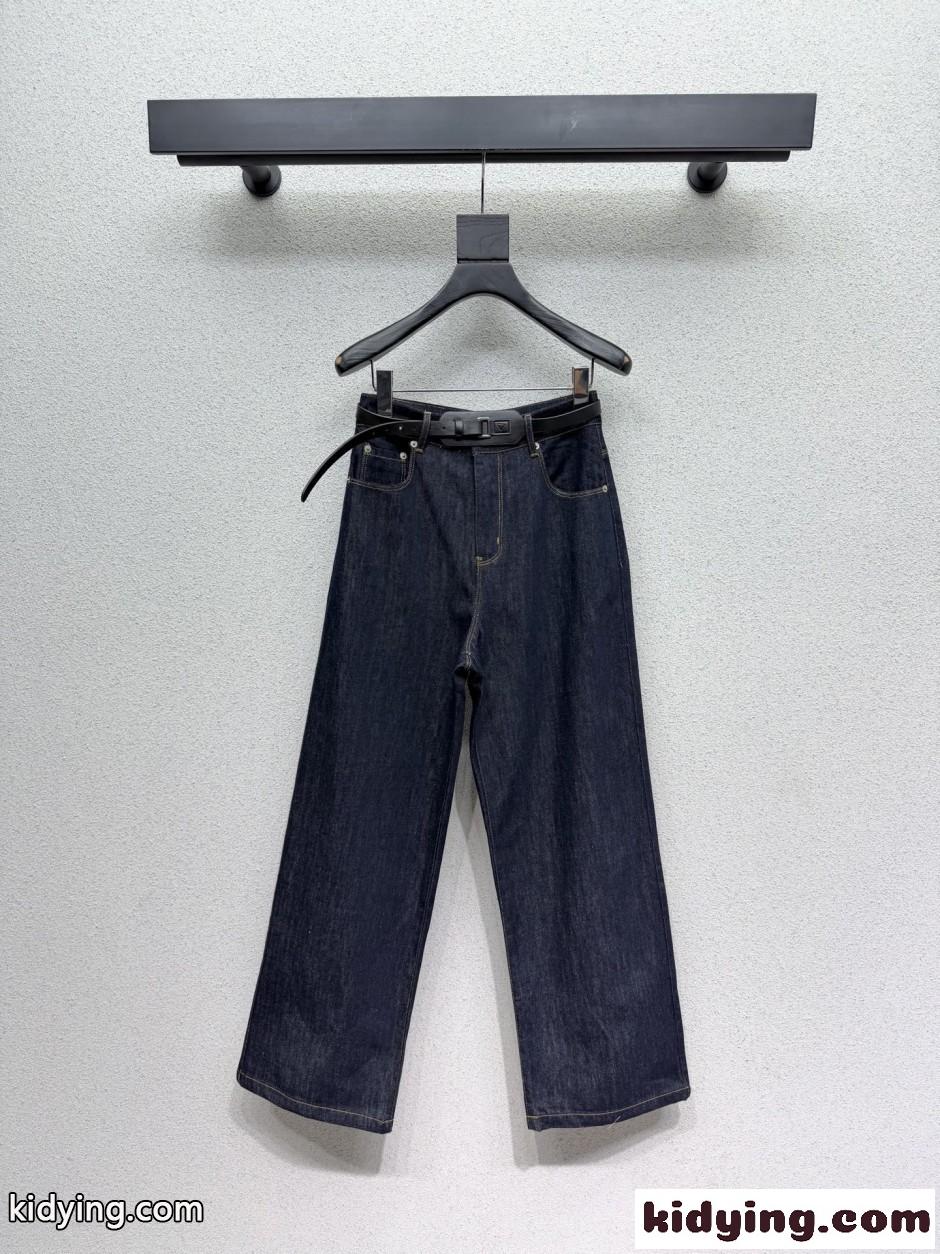定番 合わせやすい ベルト付き デニムパンツ フェンディ ジーンズ コピー-0