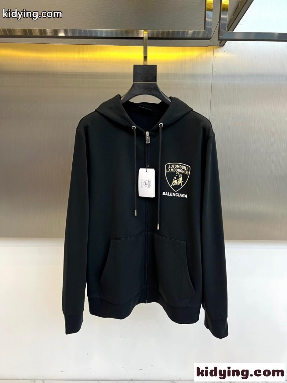 バレンシアガ パーカー 偽物 BALENCIAGA x Lamborghiniコラボ ジップアップパーカー-1