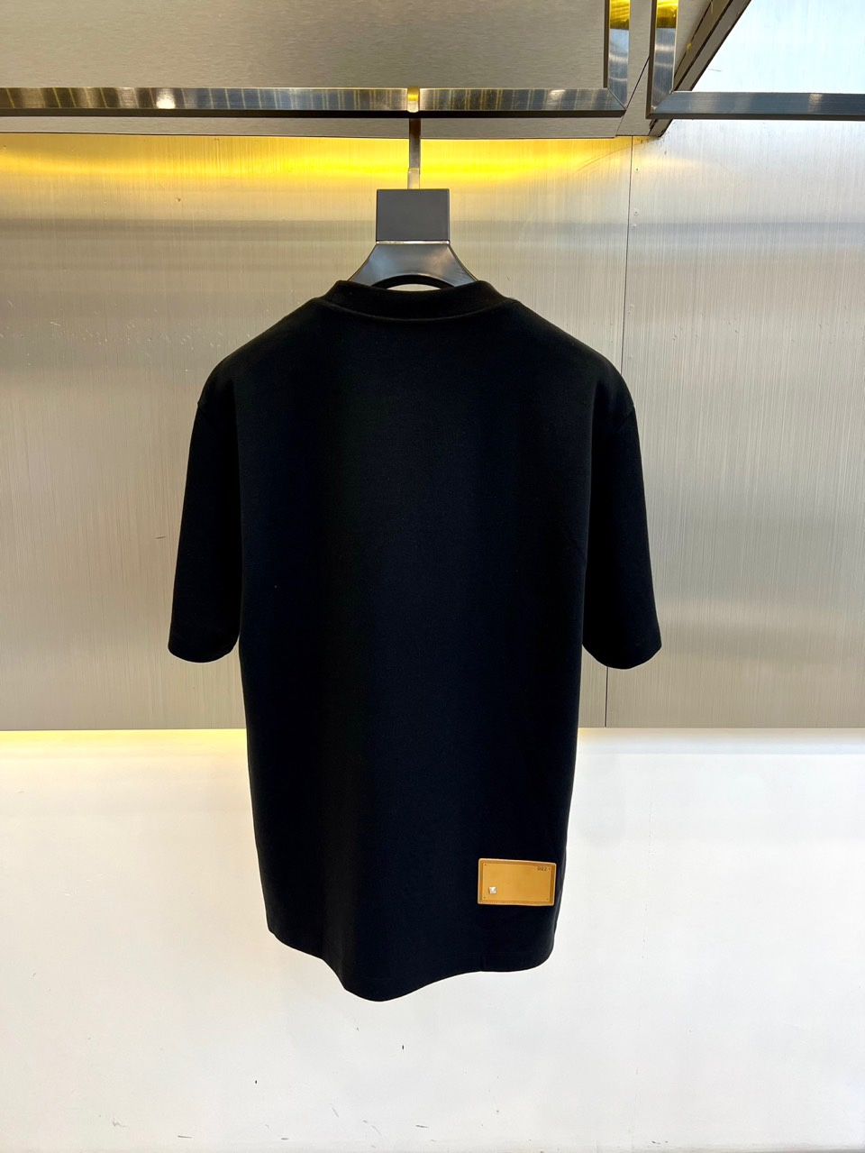 カジュアル クルーネック 半袖Tシャツ ヴァレンティノ Tシャツ 偽物 コットン ブラック-3