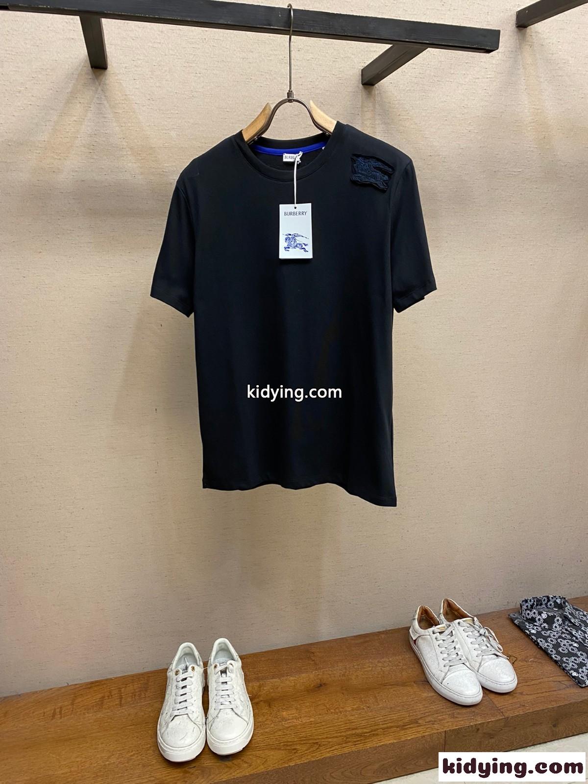 人気 カジュアル コットンTシャツ バーバリー 半袖Tシャツ コピー ブラック-2