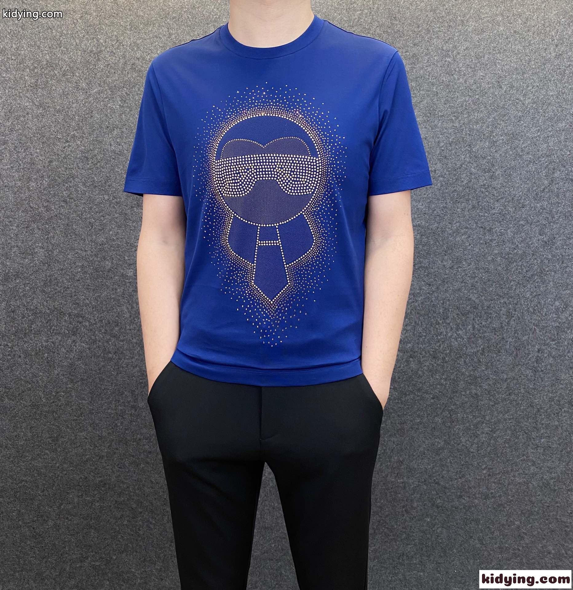 2022春夏新作 カジュアル シンプル 着心地いい フェンディ 半袖tシャツ コピー 柔らかい ホワイト ブラック ブルー-2