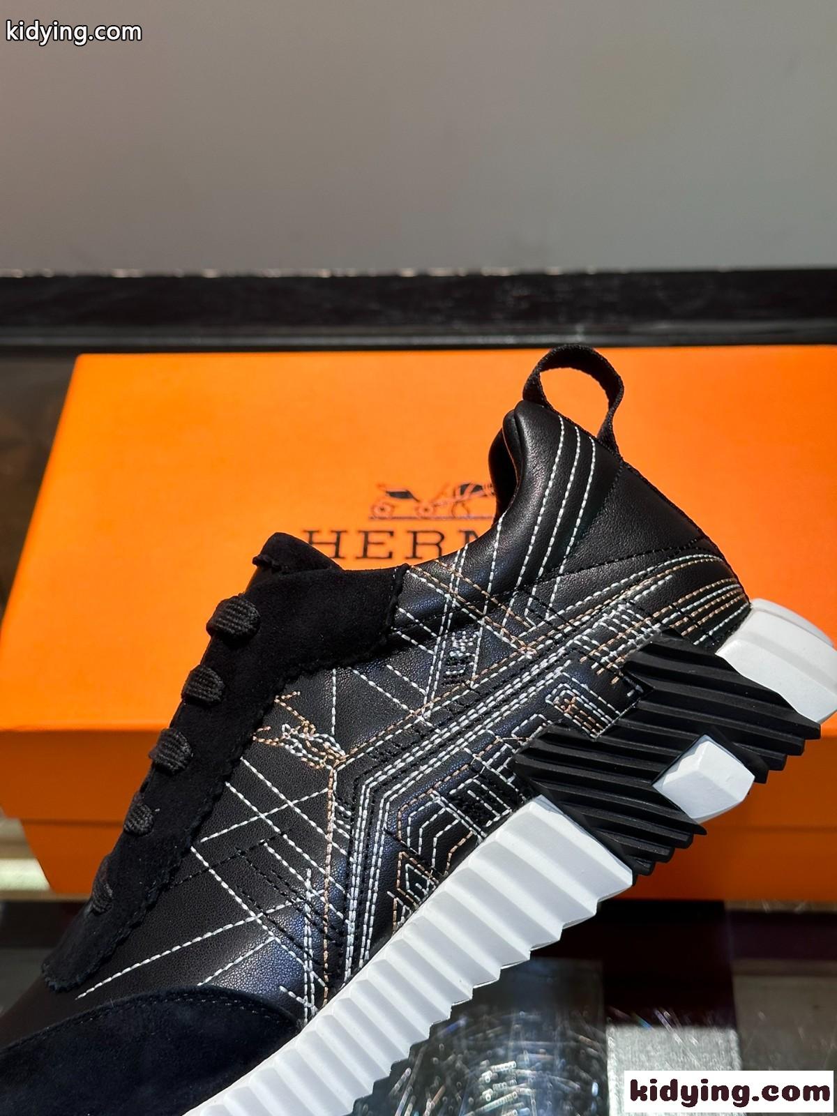 大人気 HERMES バウンシング スニーカー エルメス スニーカー コピー ブラック-2
