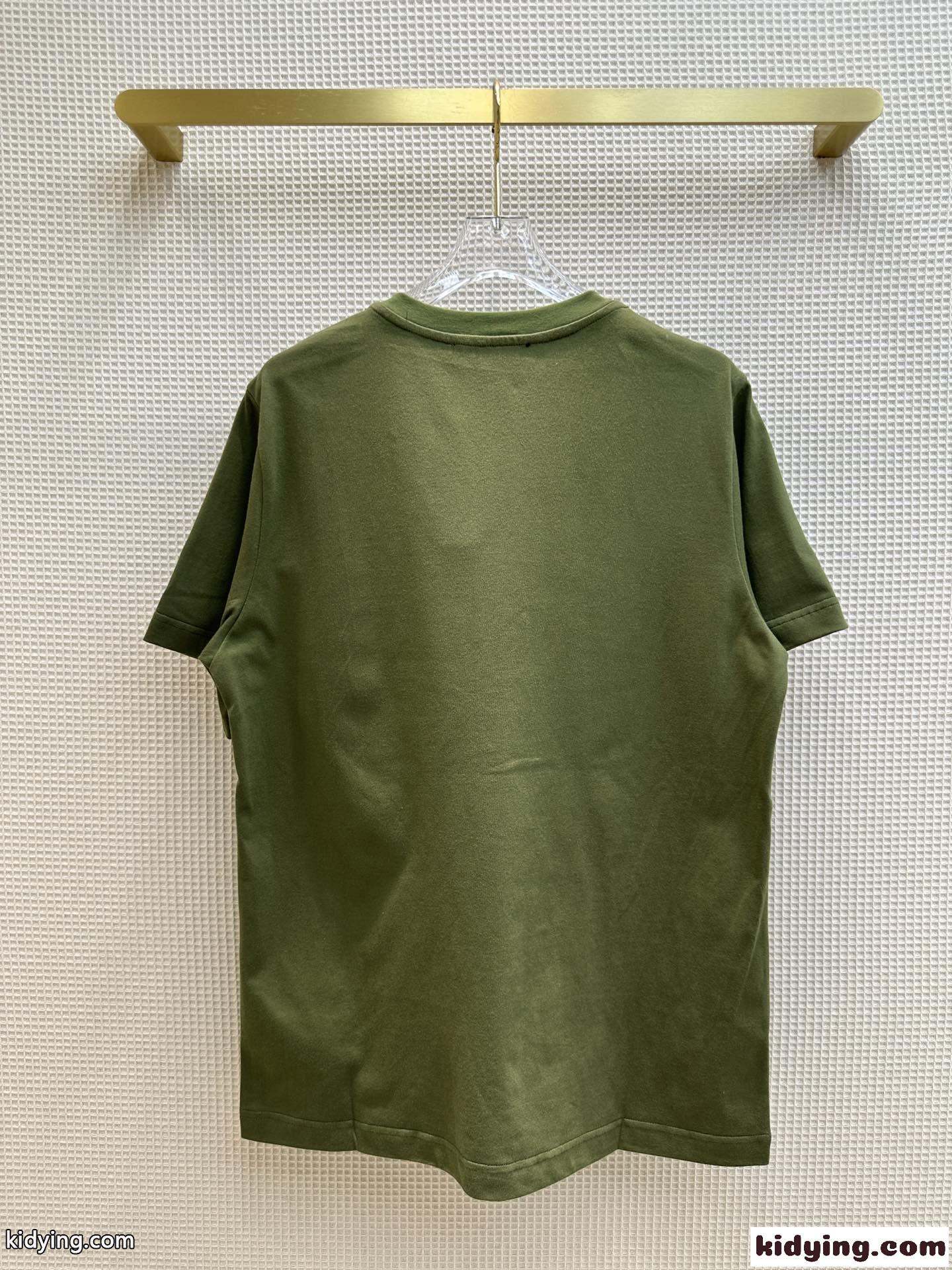 シンプル カジュアル 無地 クルーネック ルイ・ヴィトン Tシャツ コピー コットン 半袖-3