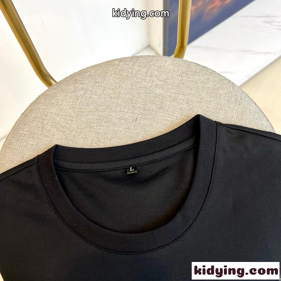 シンプル ロゴ クルーネック 半袖Tシャツ ジバンシィ Tシャツ 偽物 ブラック-2