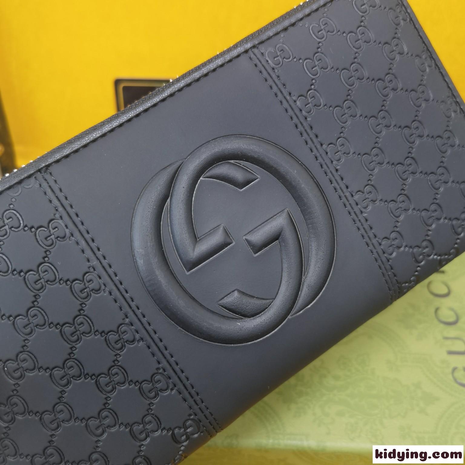 メンズ 定番 人気 グッチ 財布 コピー 高級感 型押し GG ラウンド 長財布 レザー ウォレット-2