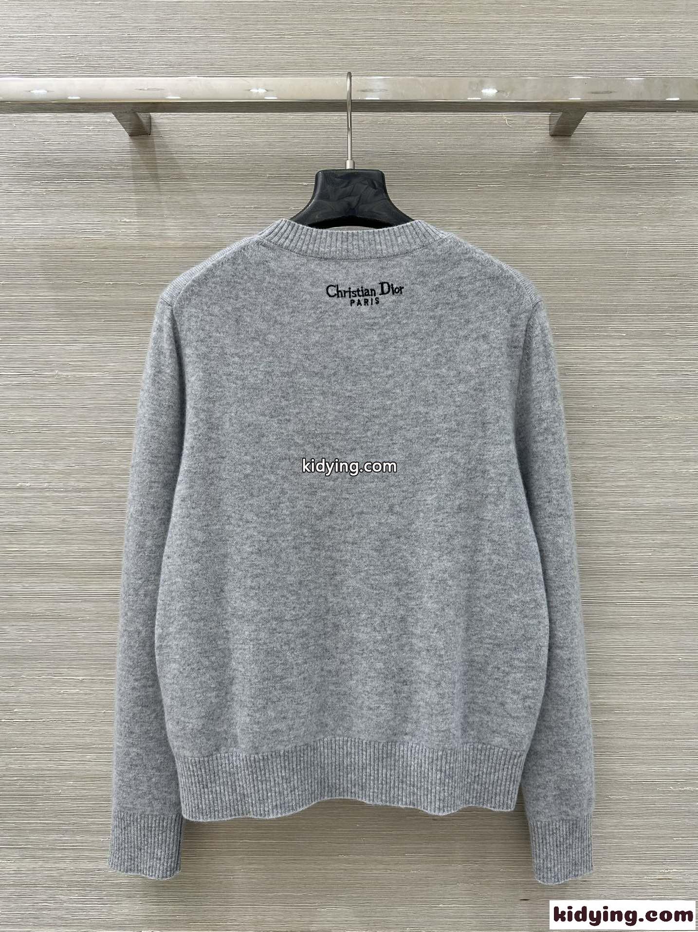 Dior Alphabet カシミヤニット クリスチャン・ディオール セーター コピー グレー-4