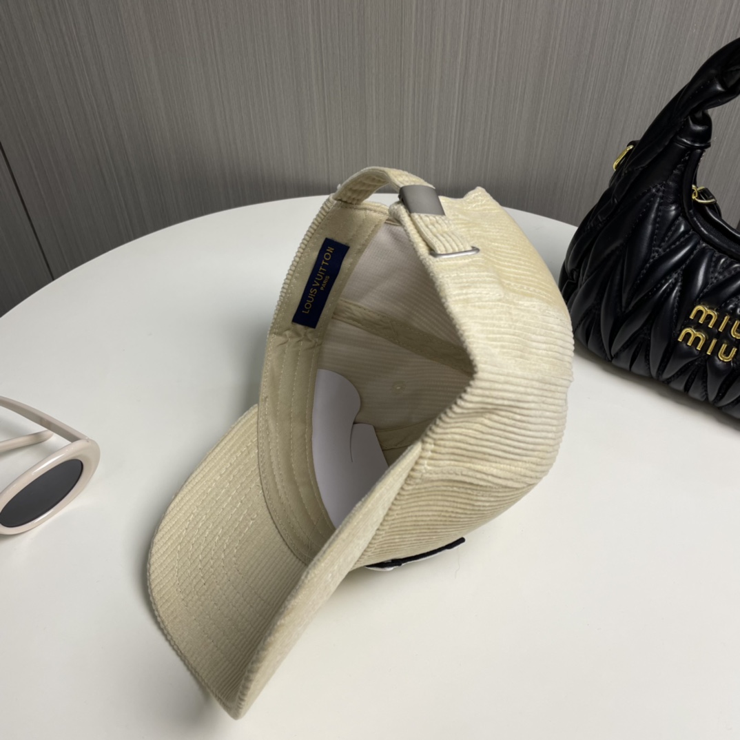 キャップ・LV シグネチャー コーデュロイ ルイヴィトン 帽子 コピー ベージュ-3