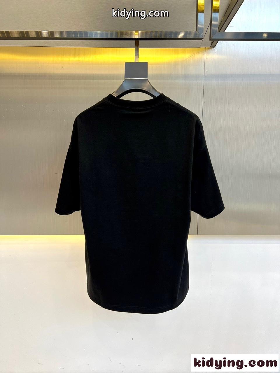 カジュアル コットン 半袖Tシャツ グッチ Tシャツ 偽物 半袖Tシャツ ブラック-4