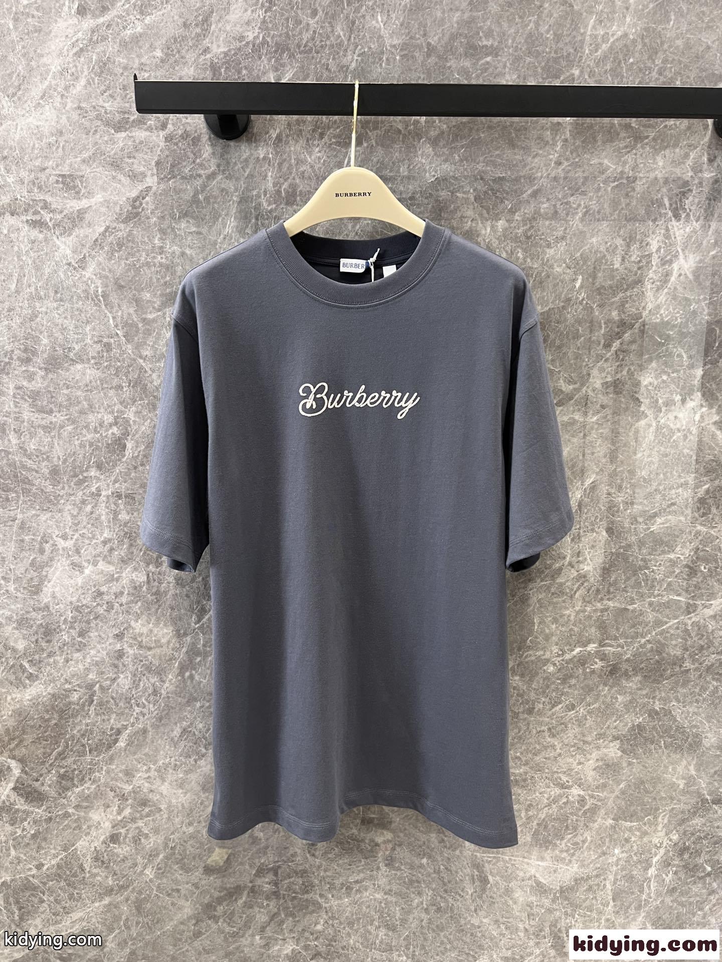 サーファー ナイト コットンTシャツ バーバリー 半袖Tシャツ コピー グレー-0