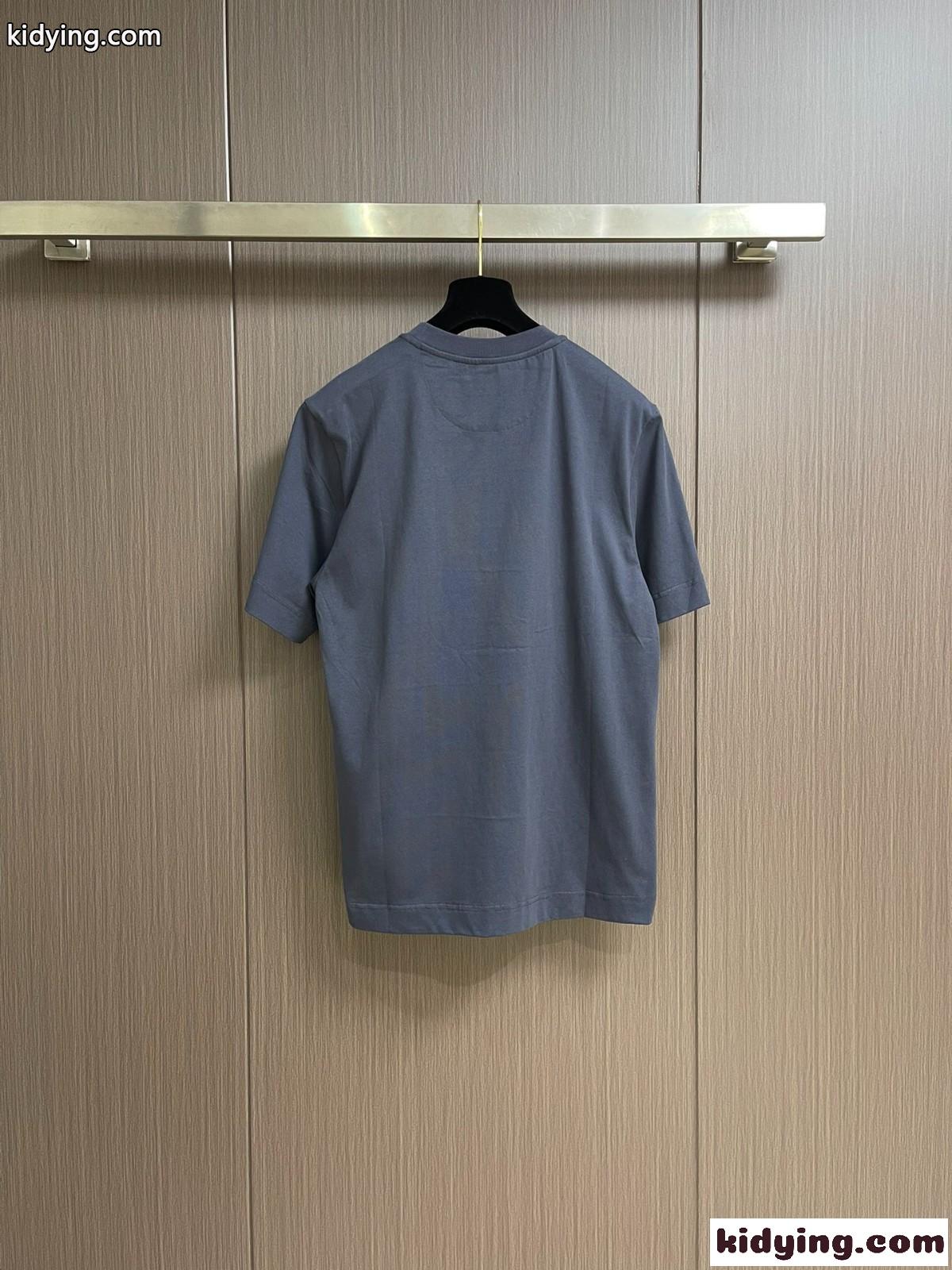 コットン 半袖クルーネックTシャツ フェンディ Tシャツ コピー カジュアル-1