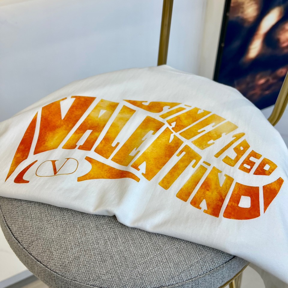 ヴァレンティノ サーフプリント コットン Tシャツ コピー メンズ トップス ホワイト-3