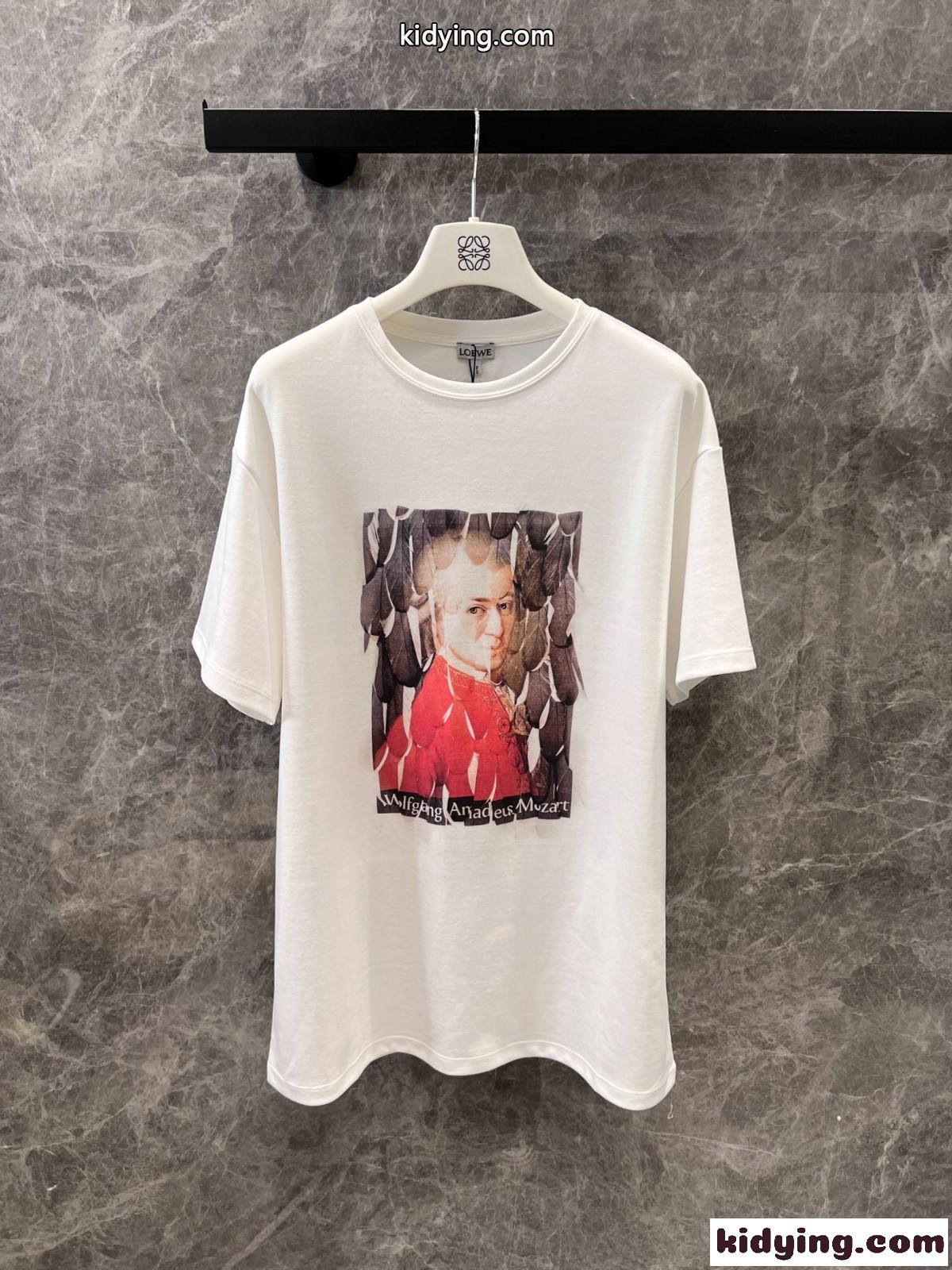 リラックスフィット プリントTシャツ ロエベ Tシャツ コピー ユニセックス-2