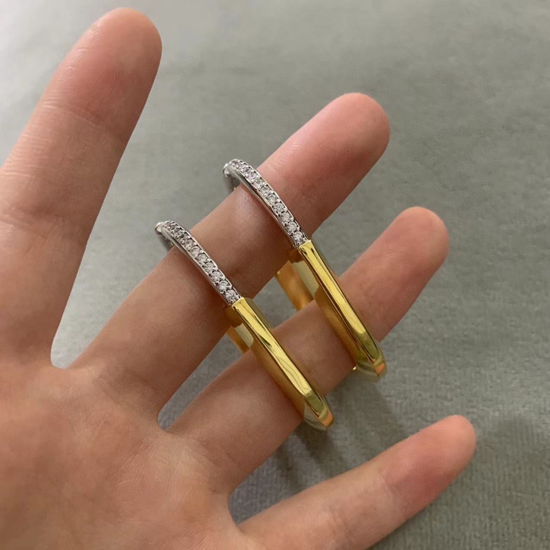 洗練された 人気 ティファニー ロック ピアス コピー 金メッキ アレルギー対応-1