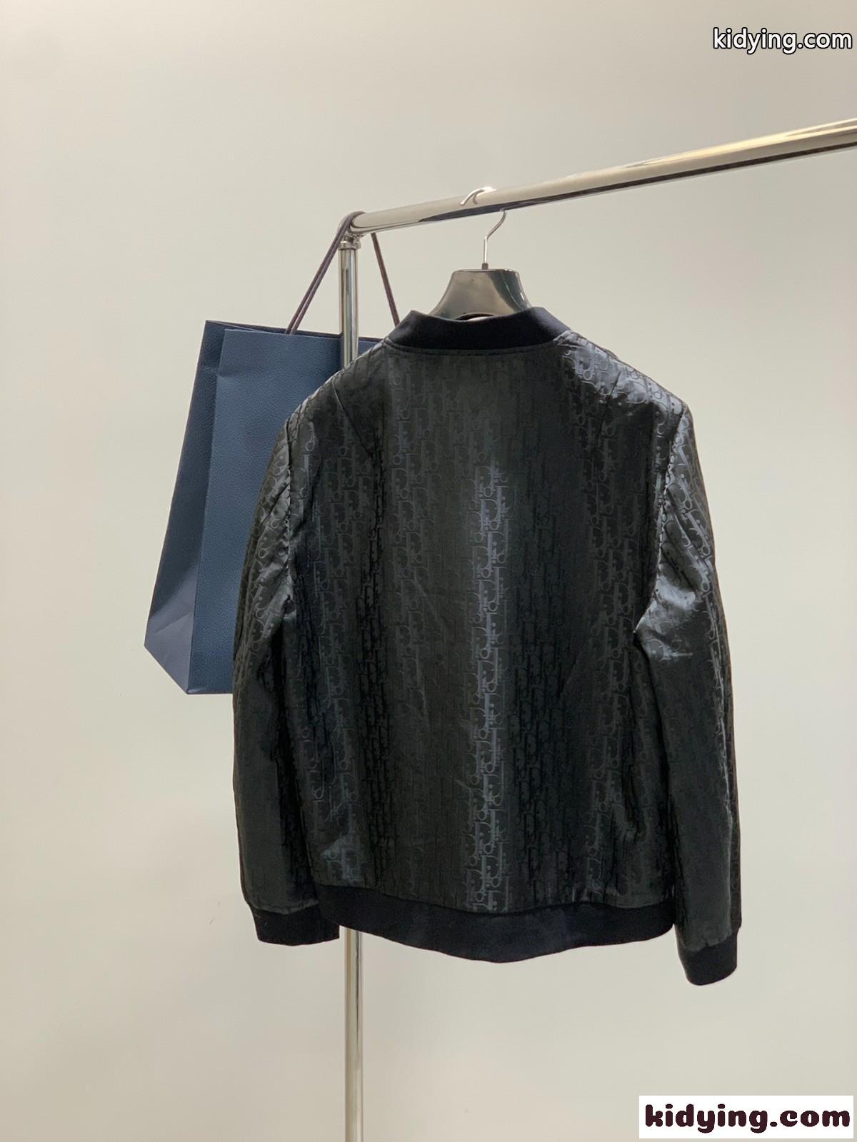 洗練された 上品 総柄 ボンバージャケット クリスチャン・ディオール ジャケット コピー ブラック-0