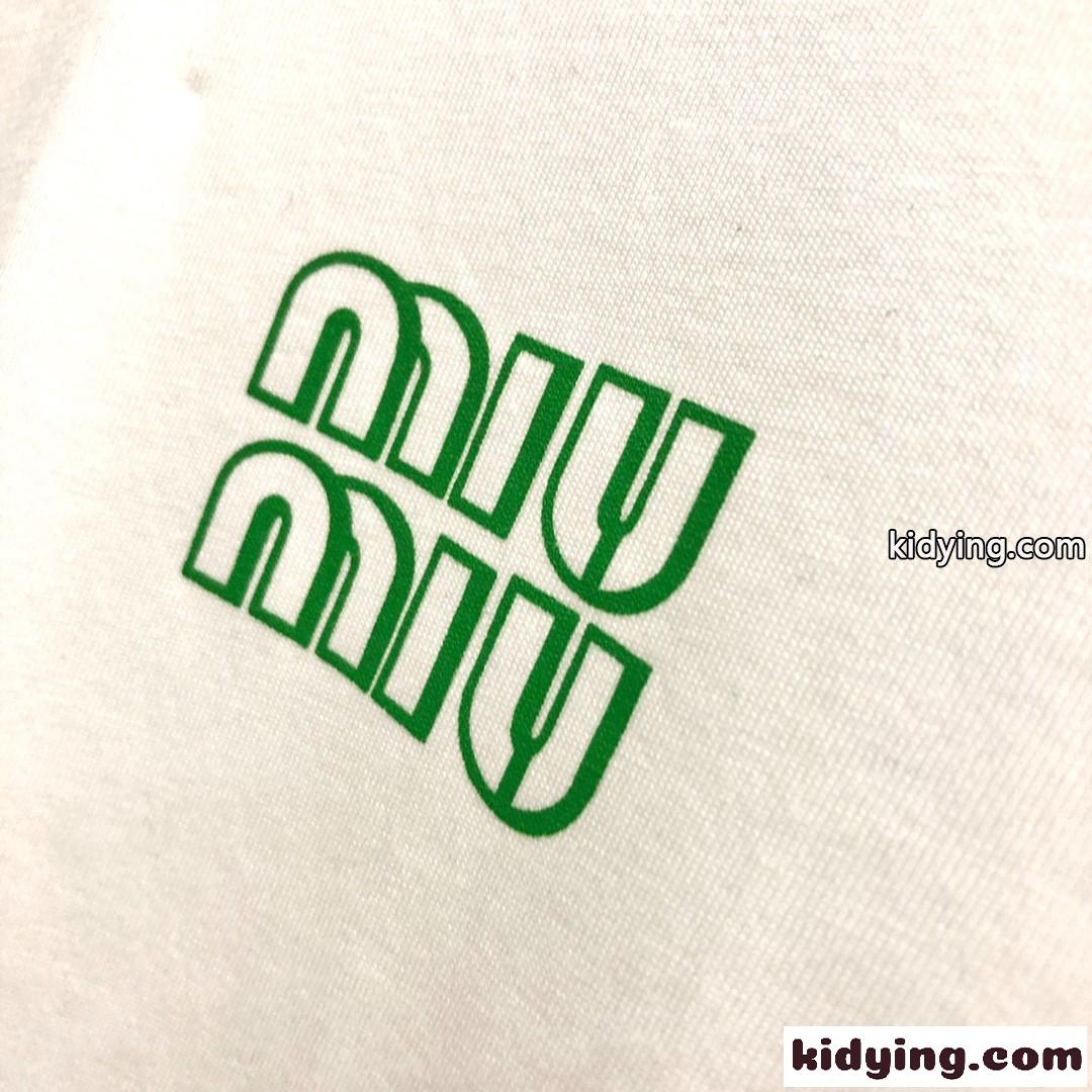 おしゃれ 重ね着風 クールネック 切り替え ミュウミュウ 長袖tシャツ コピー ストライプ プリント スタイリッシュ-2