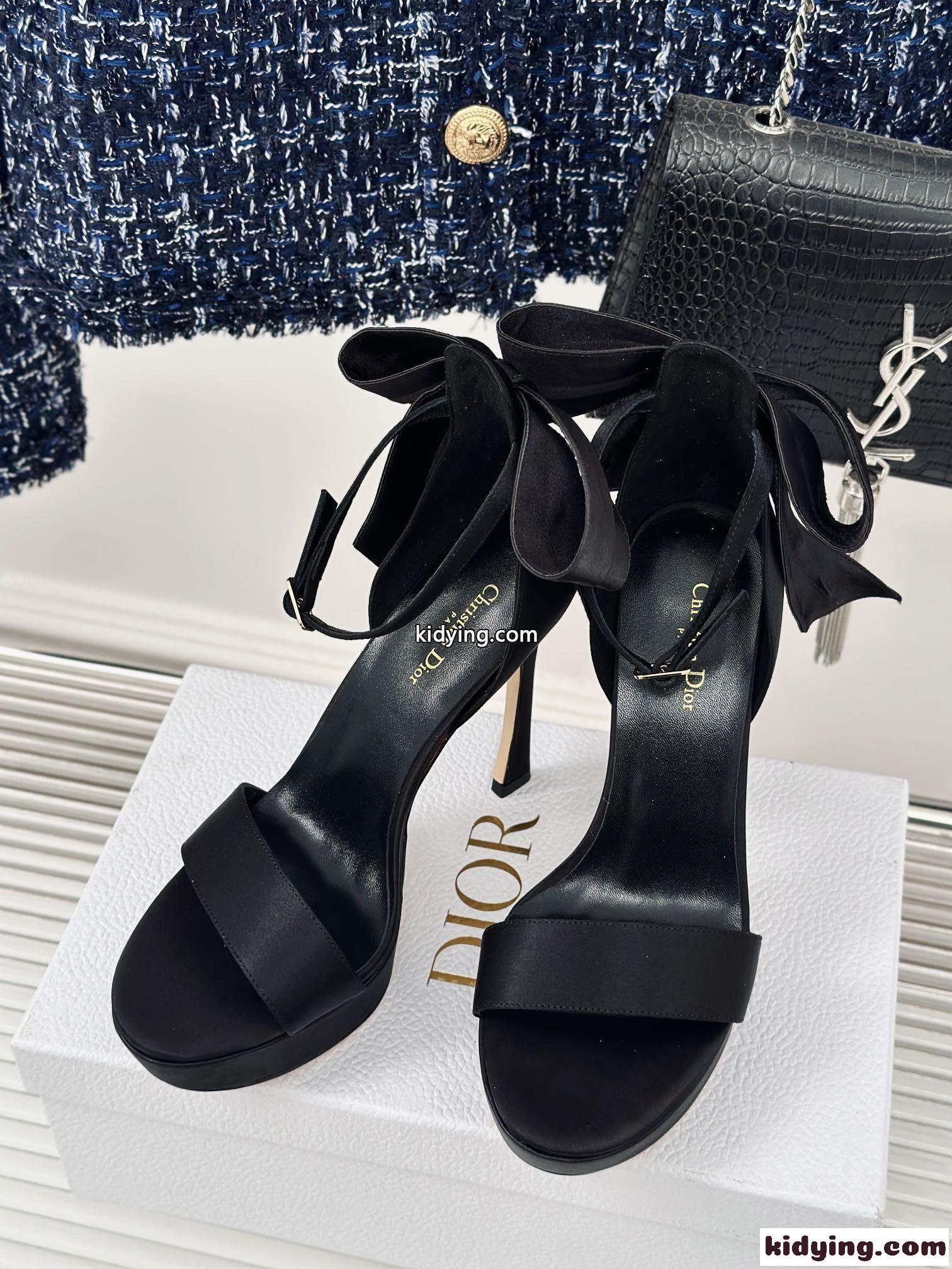 Mlle Dior ヒールサンダル クリスチャン・ディオール サンダル コピー ブラック-2