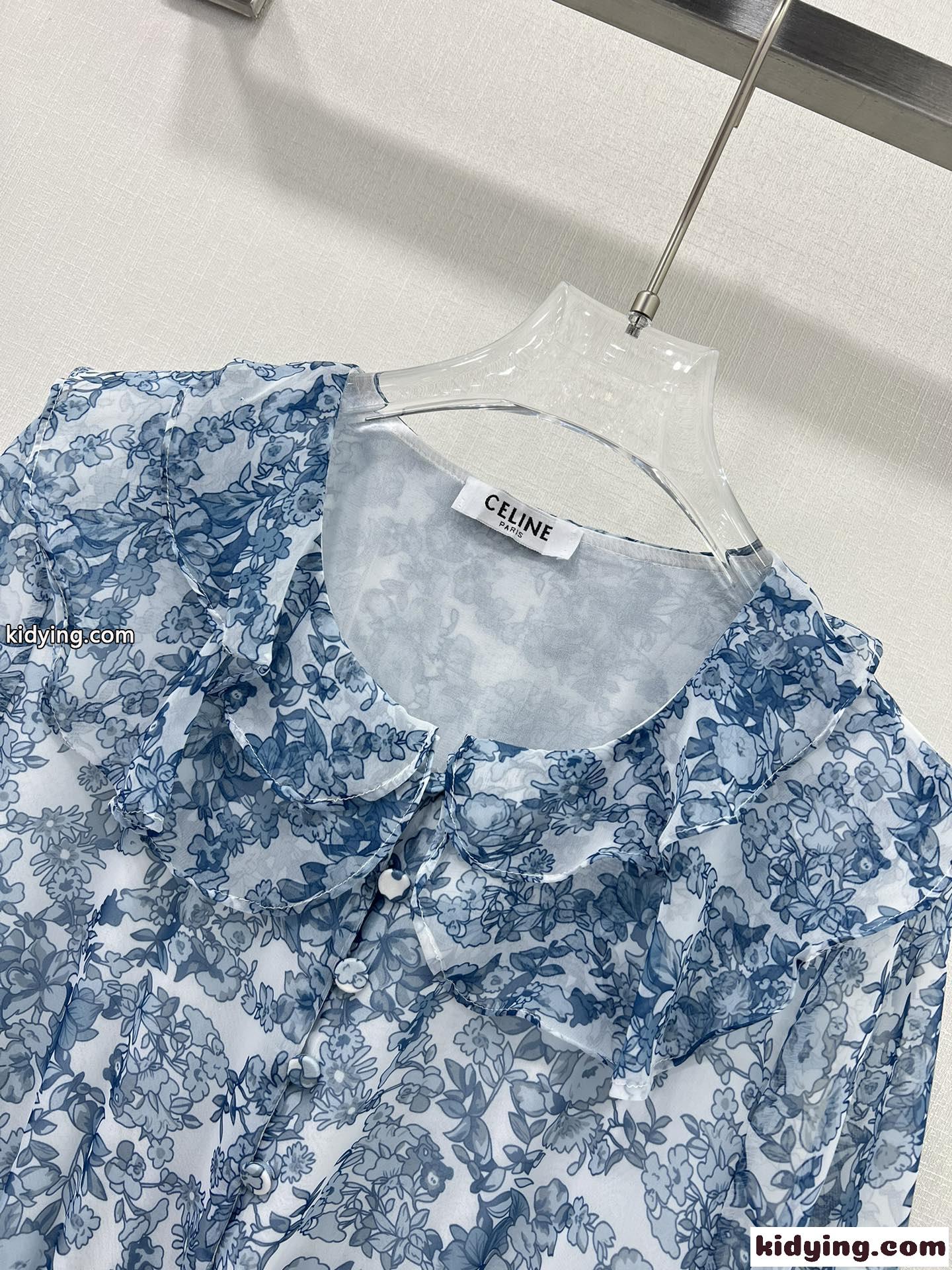 大人 可愛い 花柄ワンピース セリーヌ ワンピース コピー レディース ロングドレス-2