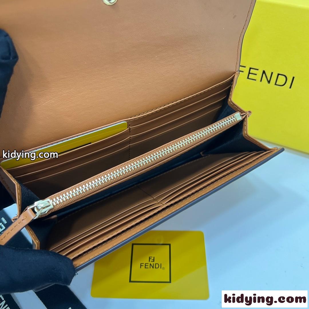 FENDI ROMA コンチネンタル財布 フェンディ 財布 人気 コピー ウォレット ブラウン-0