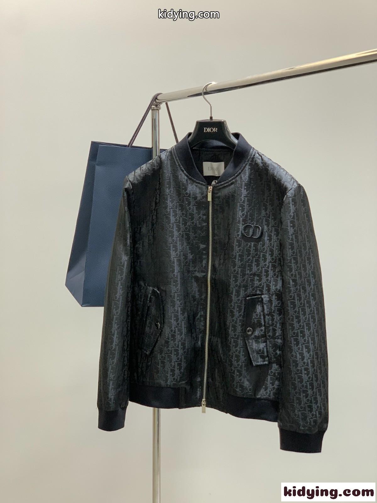 洗練された 上品 総柄 ボンバージャケット クリスチャン・ディオール ジャケット コピー ブラック-1