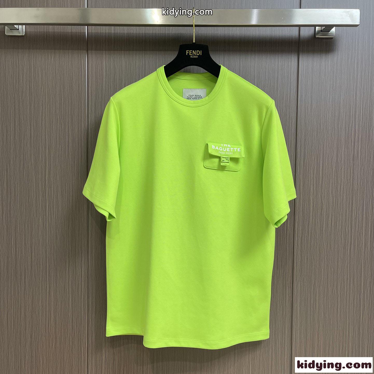 FENDI by MARC JACOBS イエローコットンTシャツ フェンディ Tシャツ コピー メンズ-0