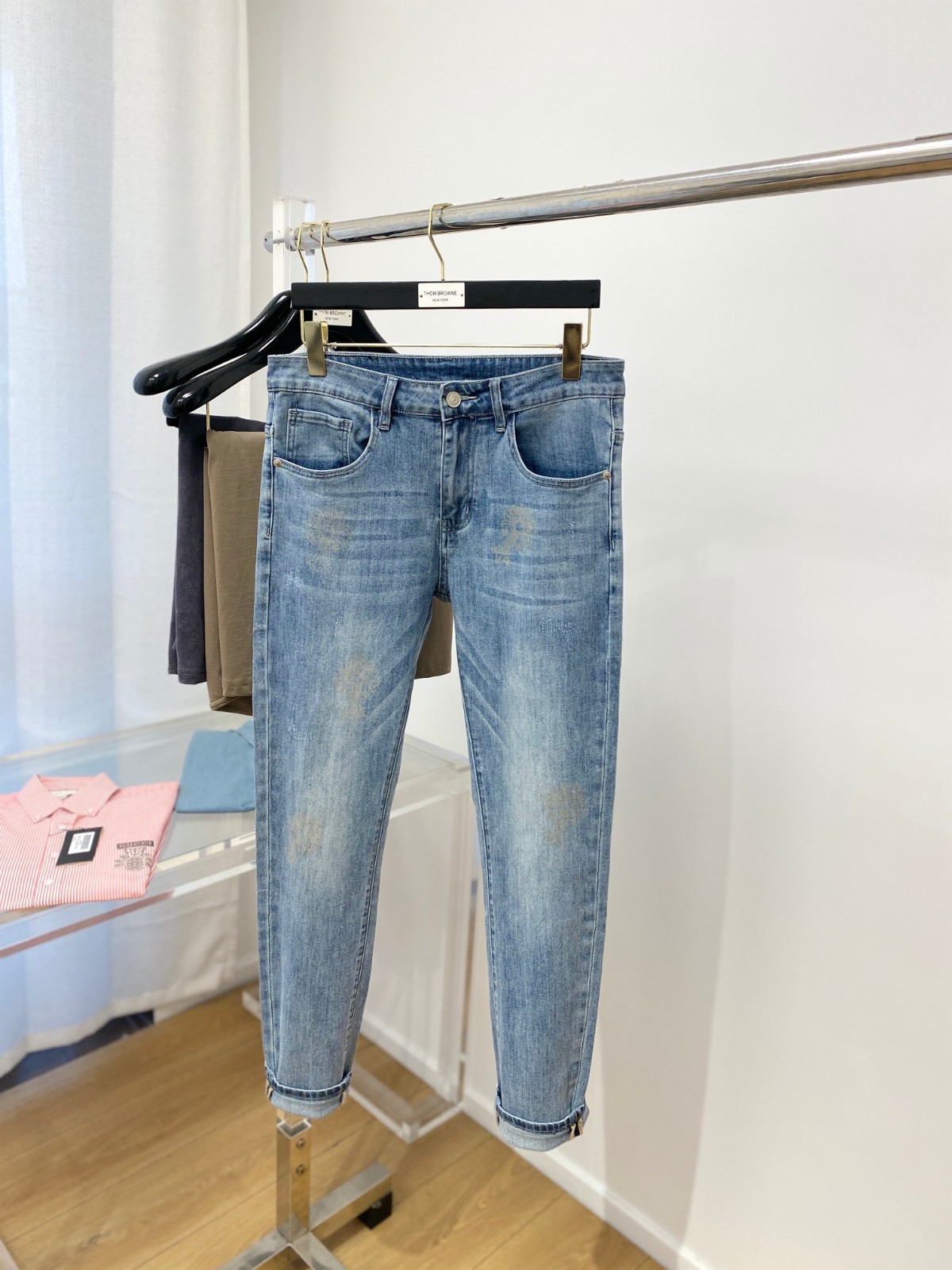 定番 カジュアル ストレッチ デニムパンツ クロムハーツ ジーンズ コピー メンズ-0
