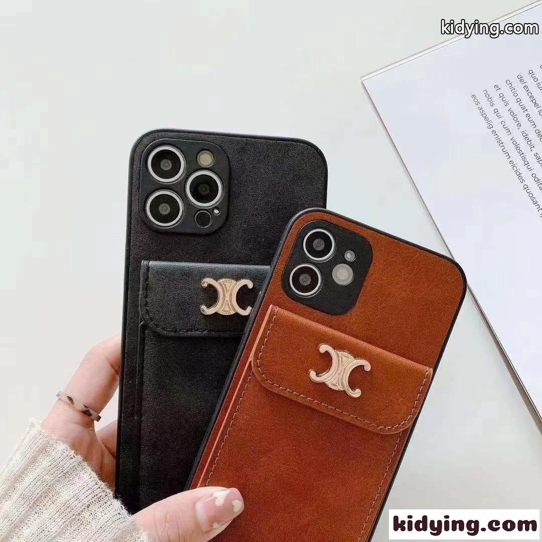 シンプル カジュアル スマホケース セリーヌ アイフォンケース コピー おしゃれ カード収納-3