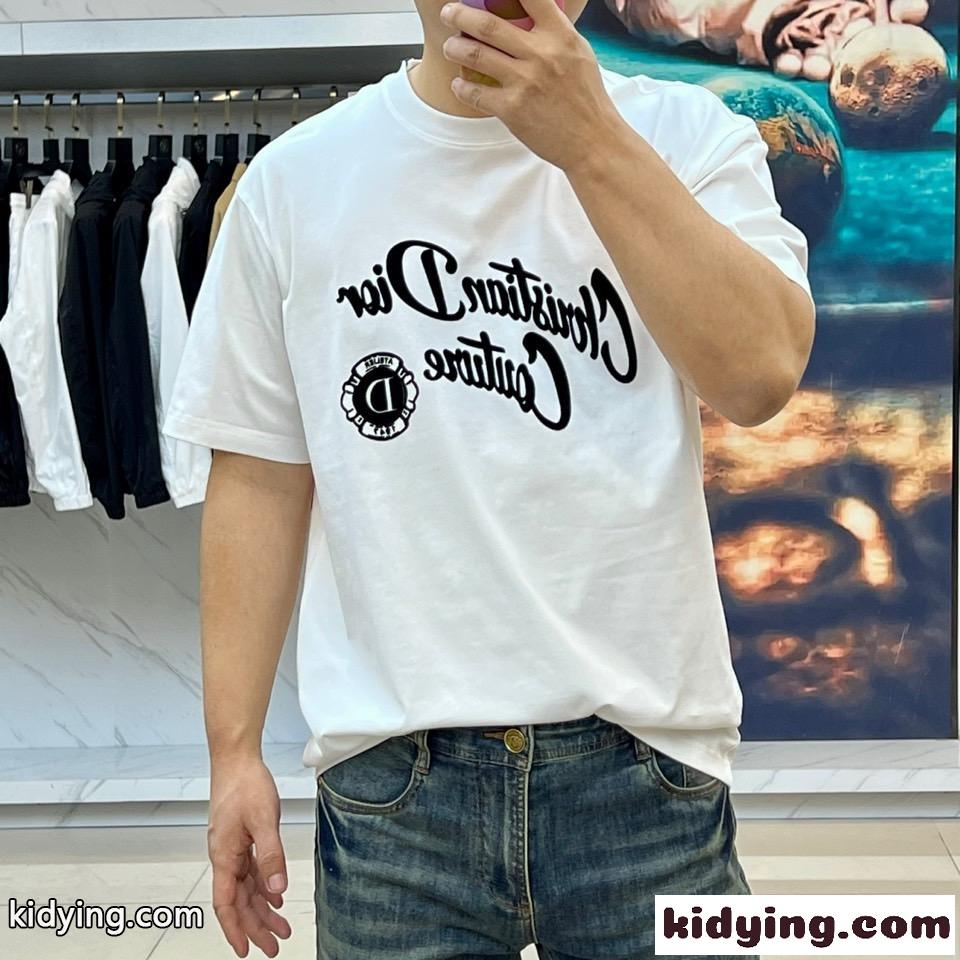 定番 着回し ロゴ入り 半袖Tシャツ クリスチャン・ディオール Tシャツ コピー クルーネック ホワイト-2