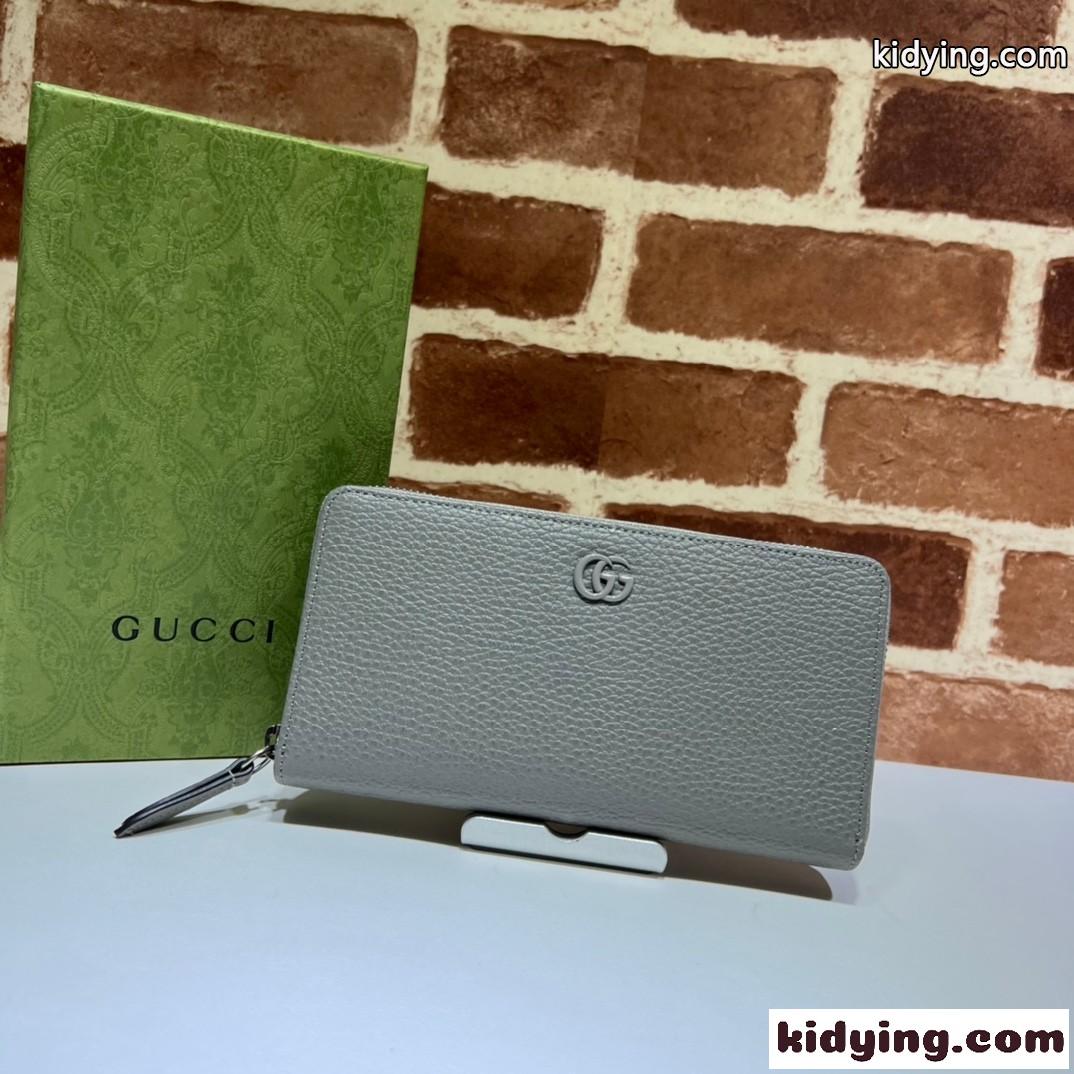 シンプル 定番 ダブルG グッチ 財布 スーパーコピー 長財布 456117 グレー-0