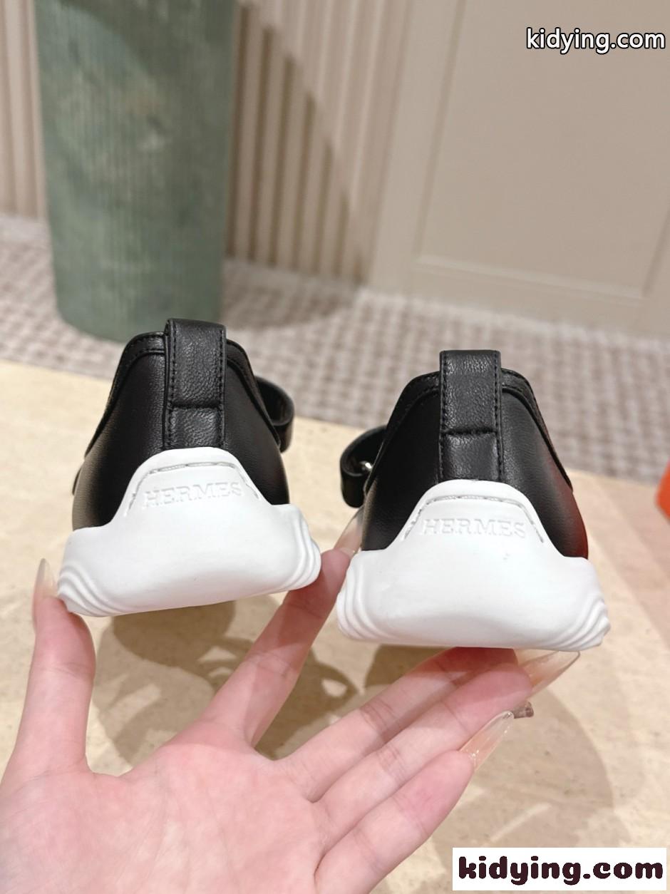 大人可愛い エルメス バレエシューズ ネプチューン スーパーコピー ブラック-4