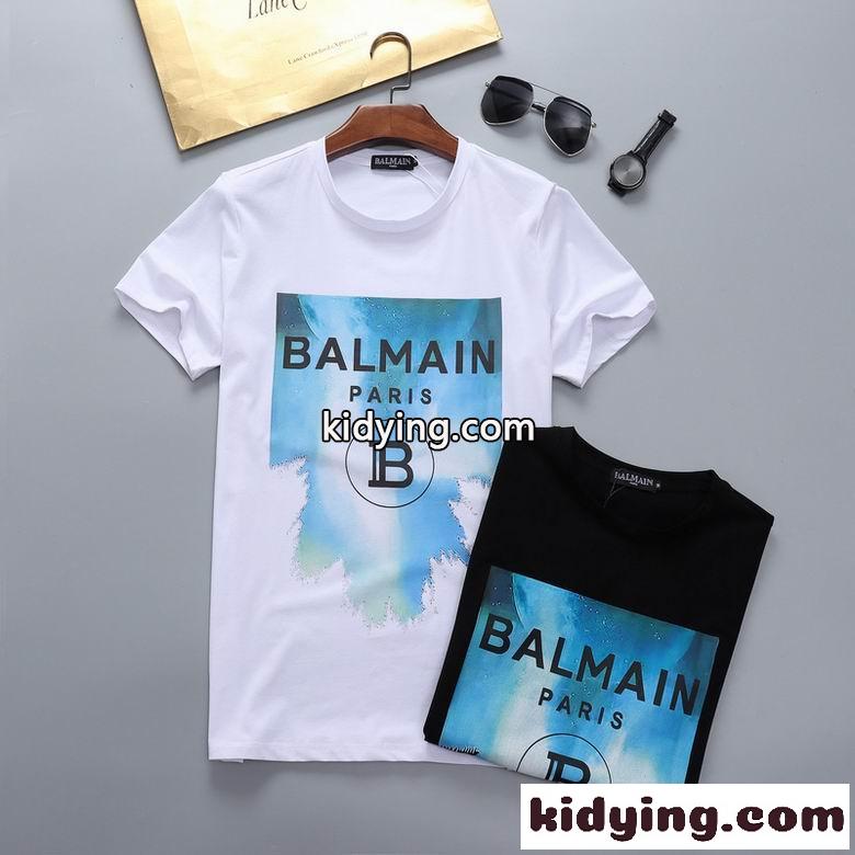 カジュアル おしゃれ トップス 着心地いい クルーネック 半袖 バルマン tシャツ コピー シンプル ロゴ プリント-0