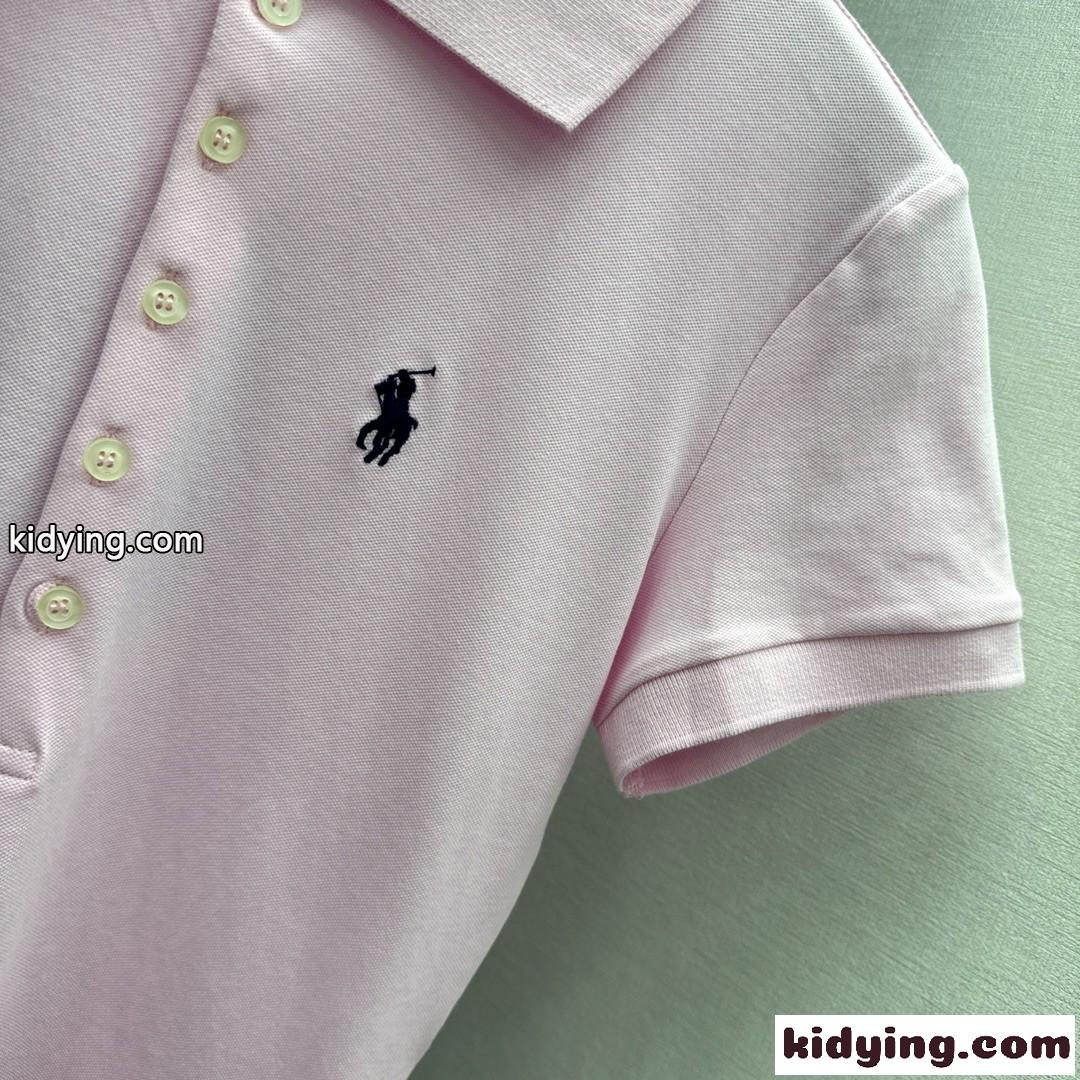 スリム フィット ストレッチ ポロシャツ ラルフローレン 半袖Tシャツ コピー ピンク-4