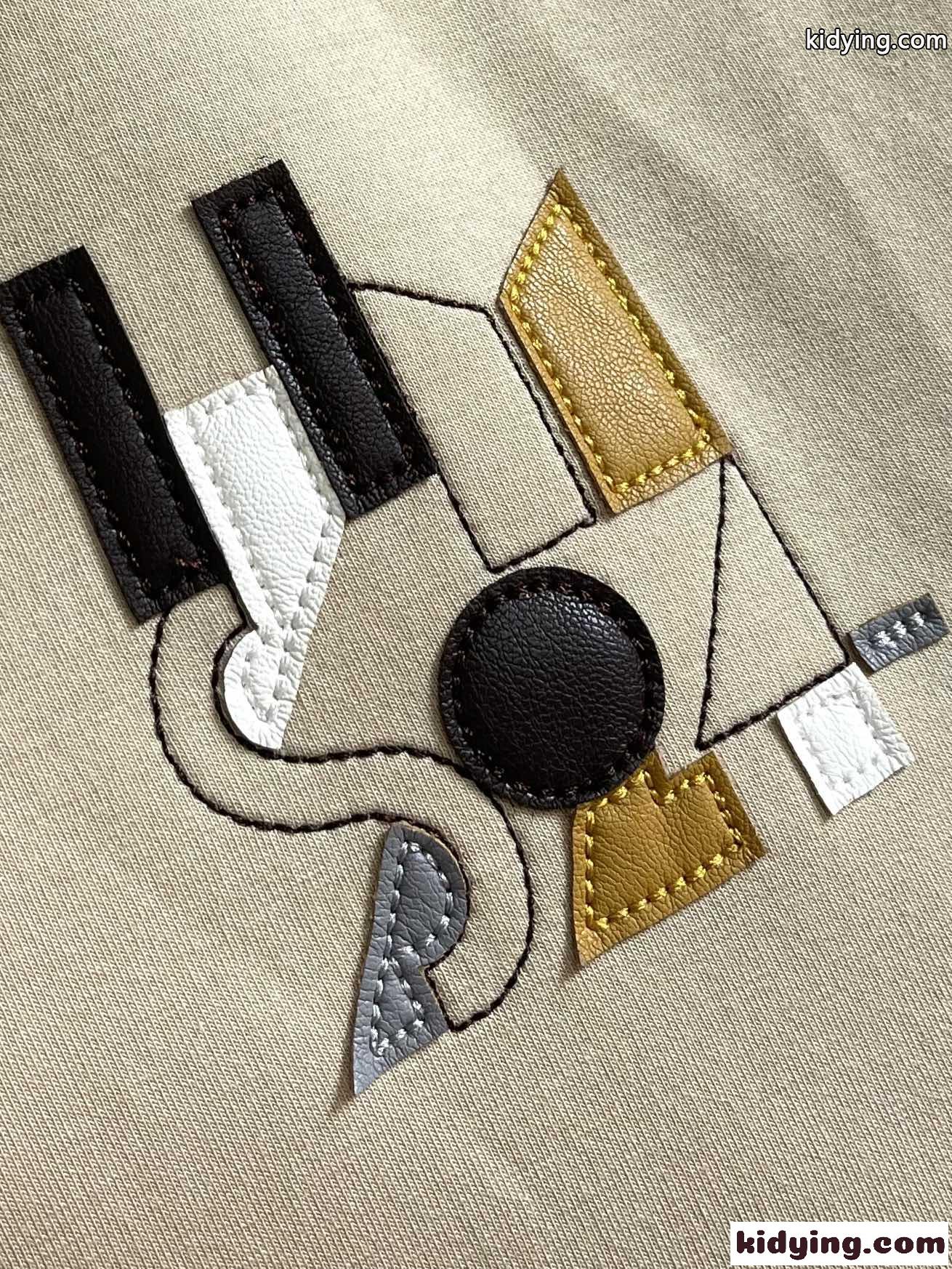 テディブルゾン レザーパッチ ジュ・ダドレス エルメス ジャケット コピー ベージュ-2