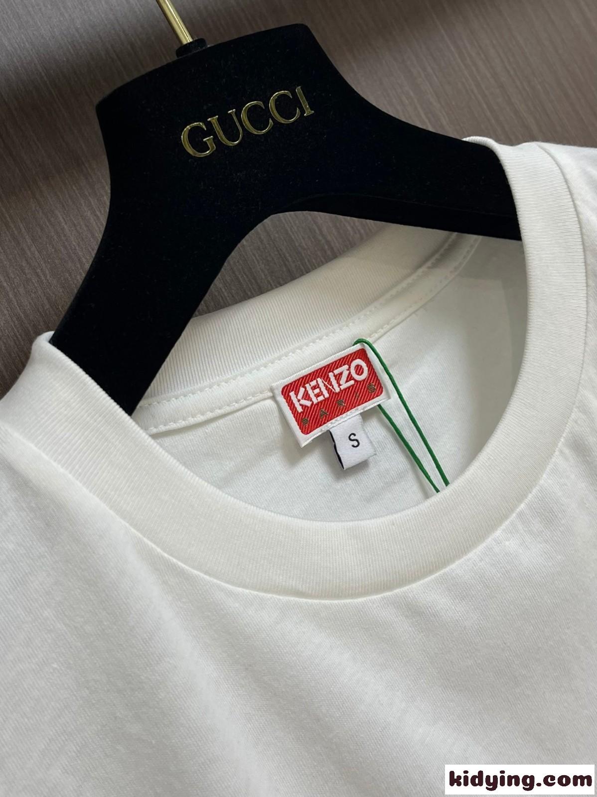 シンプル ケンゾー 半袖Tシャツ コピー LUCKY TIGER エンブロイド クラシック Tシャツ ホワイト-3
