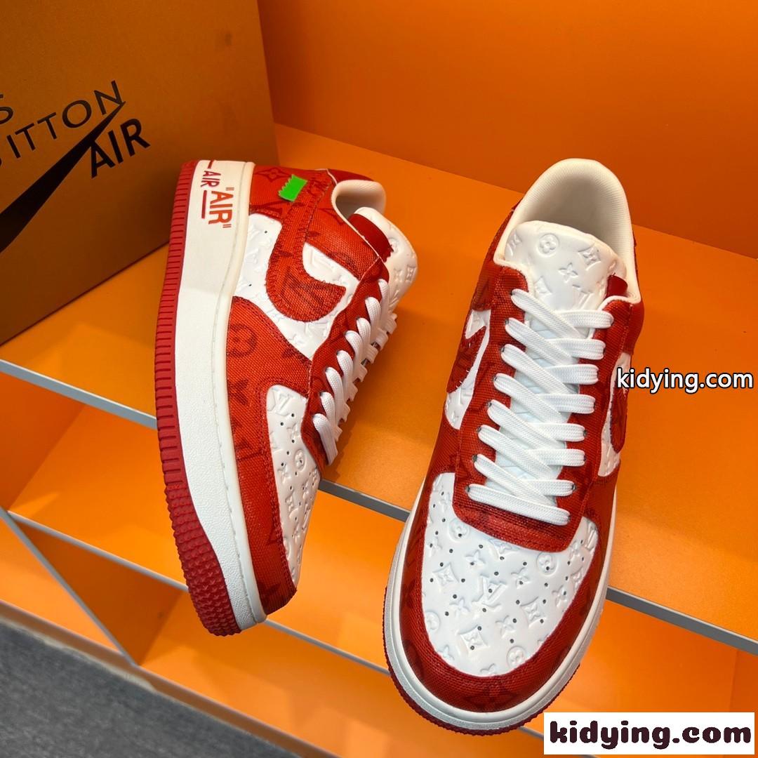 人気 カジュアル レースアップ LV x OFF-WHITE x Nike オフホワイト スニーカー コピー 目立つ 配色 メンズ-2