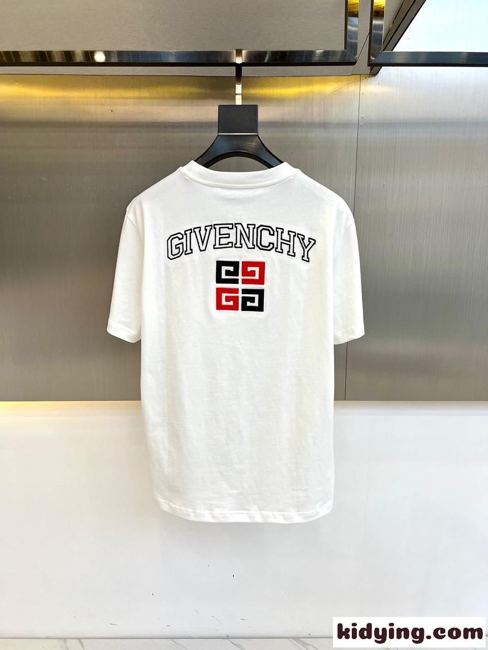 カジュアル ロゴ入り ジバンシィ Tシャツ コピー コットン 半袖Tシャツ ホワイト-3