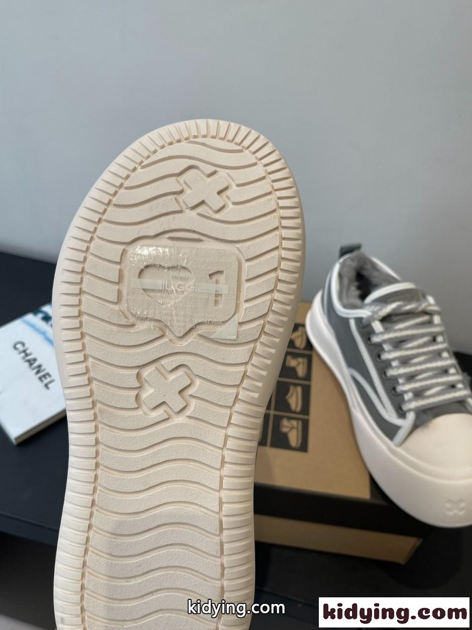 カジュアル UGG アグ スニーカー 偽物 プラットフォームスニーカー グレー-2