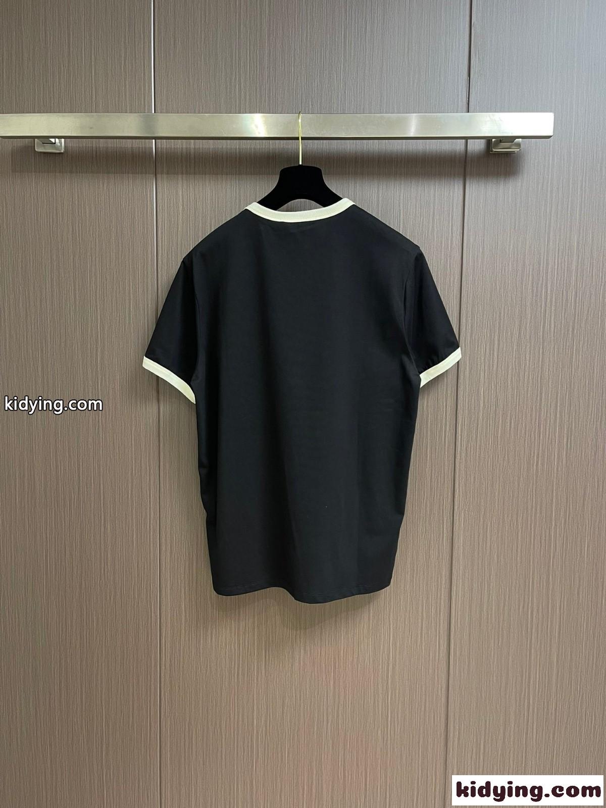 カジュアル シンプル クルーネック 半袖Tシャツ グッチ Tシャツ コピー ブラック-2