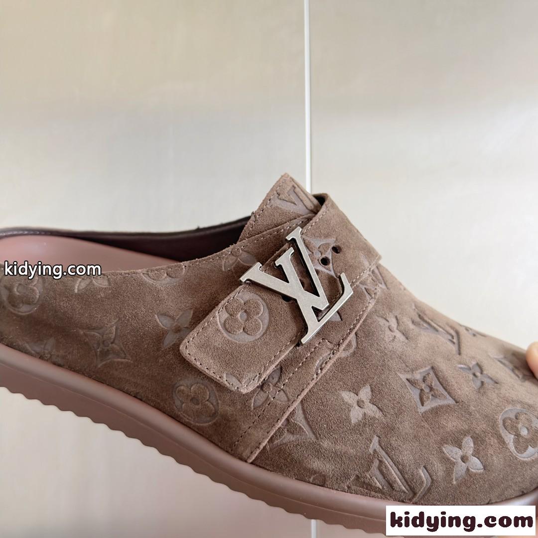 人気 カジュアル LV イージー ミュール ルイ・ヴィトン スーパーコピー ブラウン-3