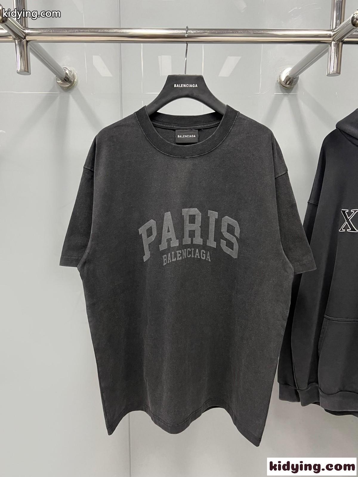 カジュアル 人気 CITIES PARIS 半袖Tシャツ バレンシアガ Tシャツ コピー ユニセックス-1