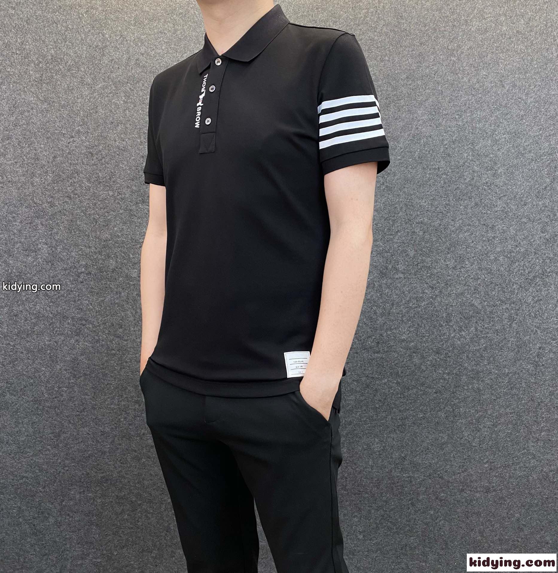 定番 合わせやすい シンプル ポロシャツ お洒落 トムブラウン tシャツ コピー メンズ 快適 半袖 トップス-2