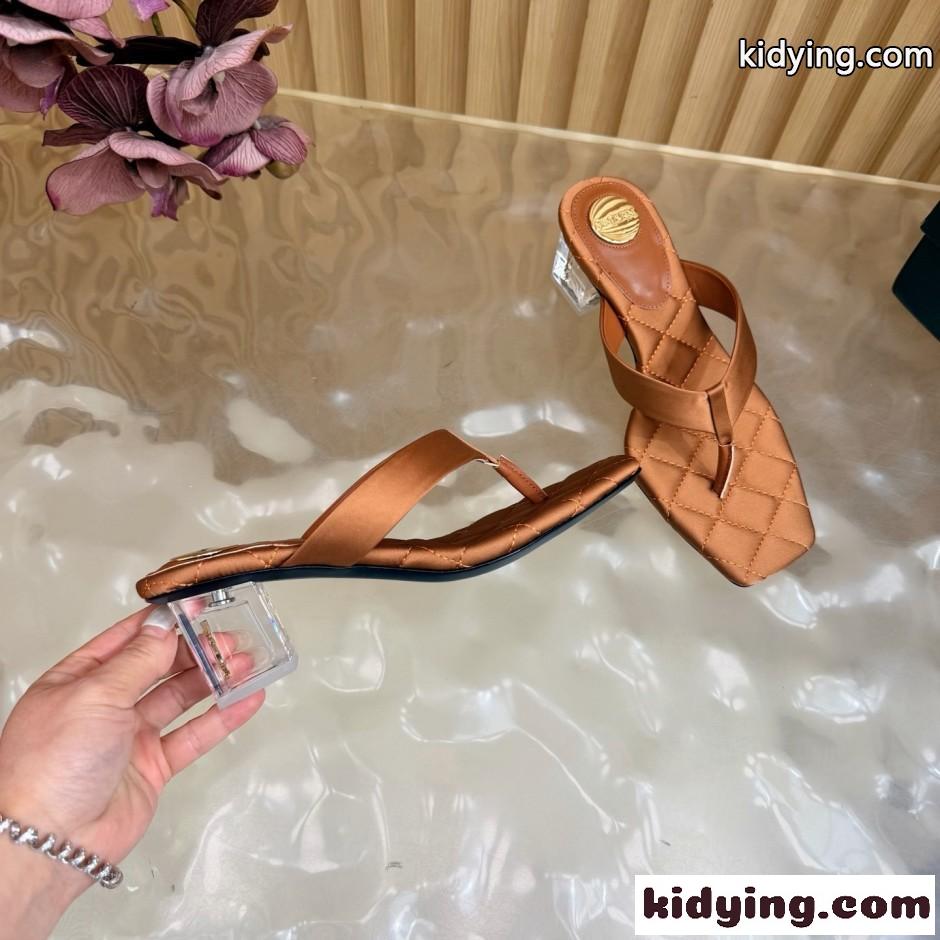 YSL シップ サンダル イヴ・サンローラン スーパーコピー トングサンダル ブラウン-3