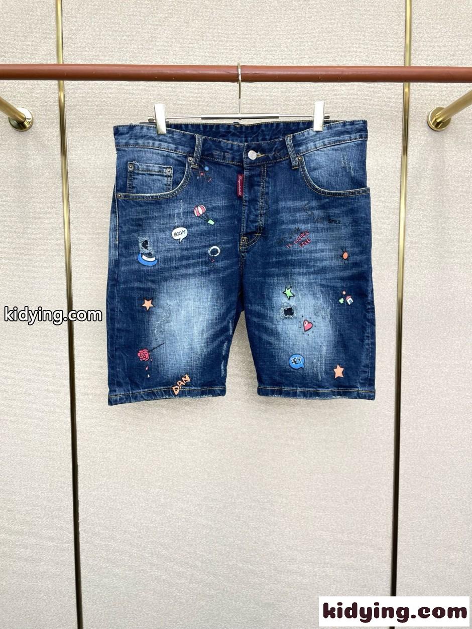 デニム ハーフパンツ ディースクエアード ジーンズ 偽物 ショートパンツ-2