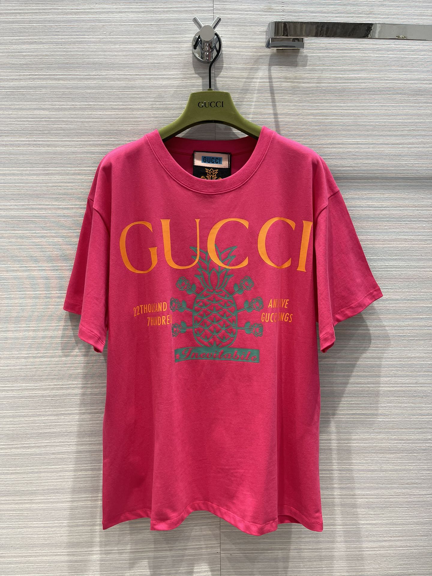 カジュアル 定番 プリント クルーネック ゆったり コットン 快適 グッチ 半袖Tシャツ コピー おしゃれ レディース 男女兼用-2