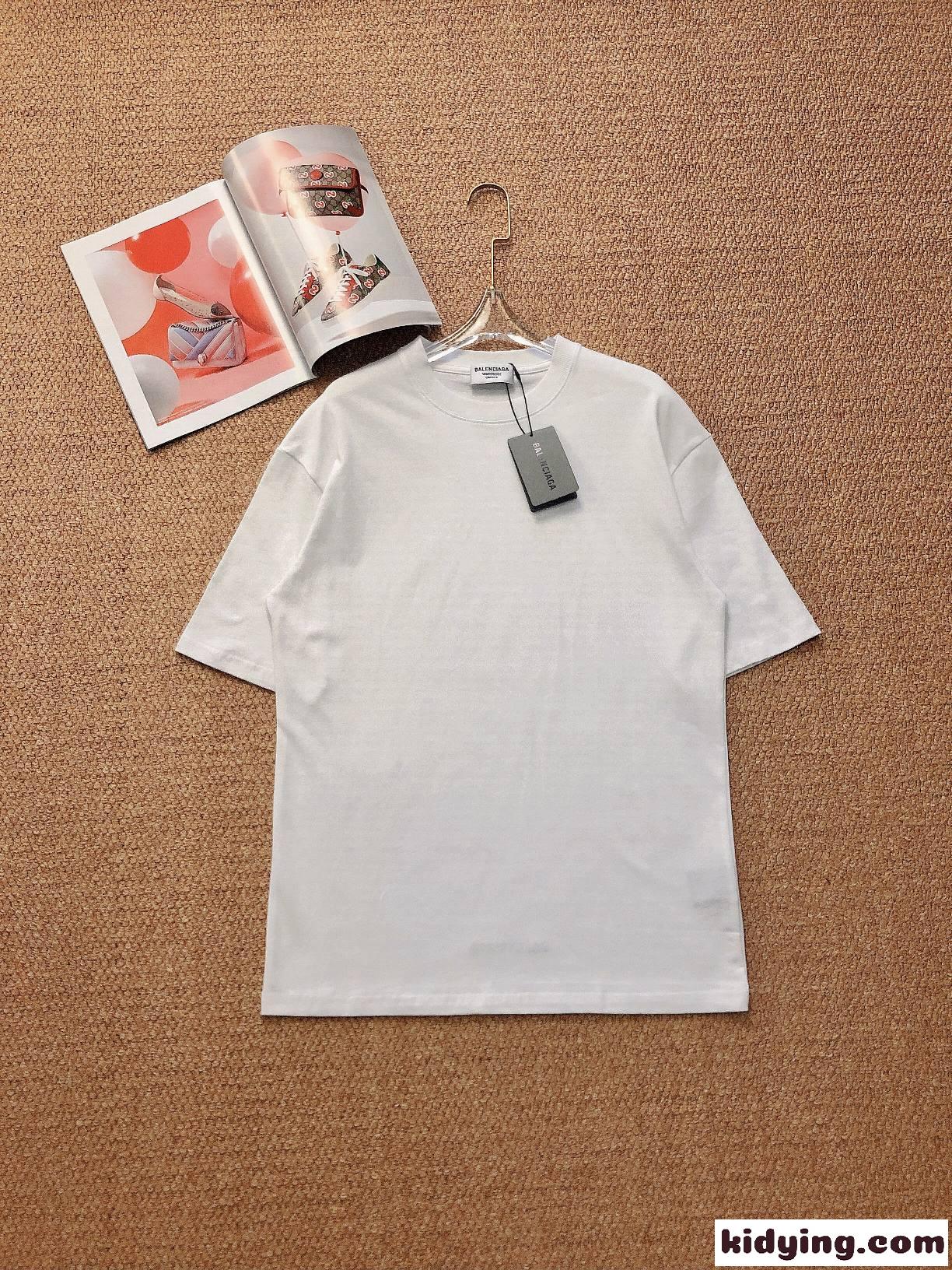 シンプル 無地 クールネック 3色あり 半袖 バレンシアガ Tシャツ コピー 着心地いい レディース ファッション-1