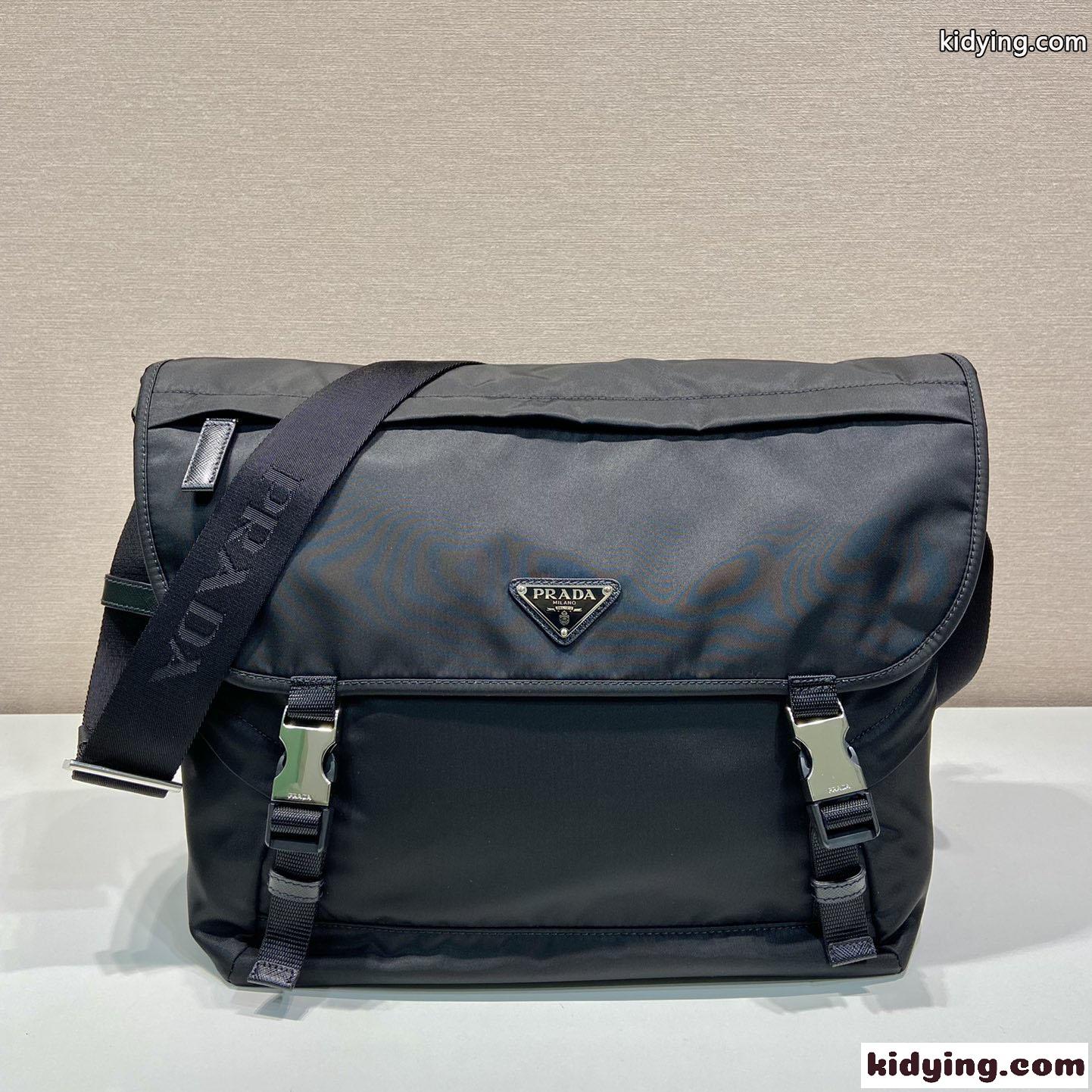 Re-Nylon xサフィアーノレザー ショルダーバッグ プラダ バッグ コピー メンズ カバン-1