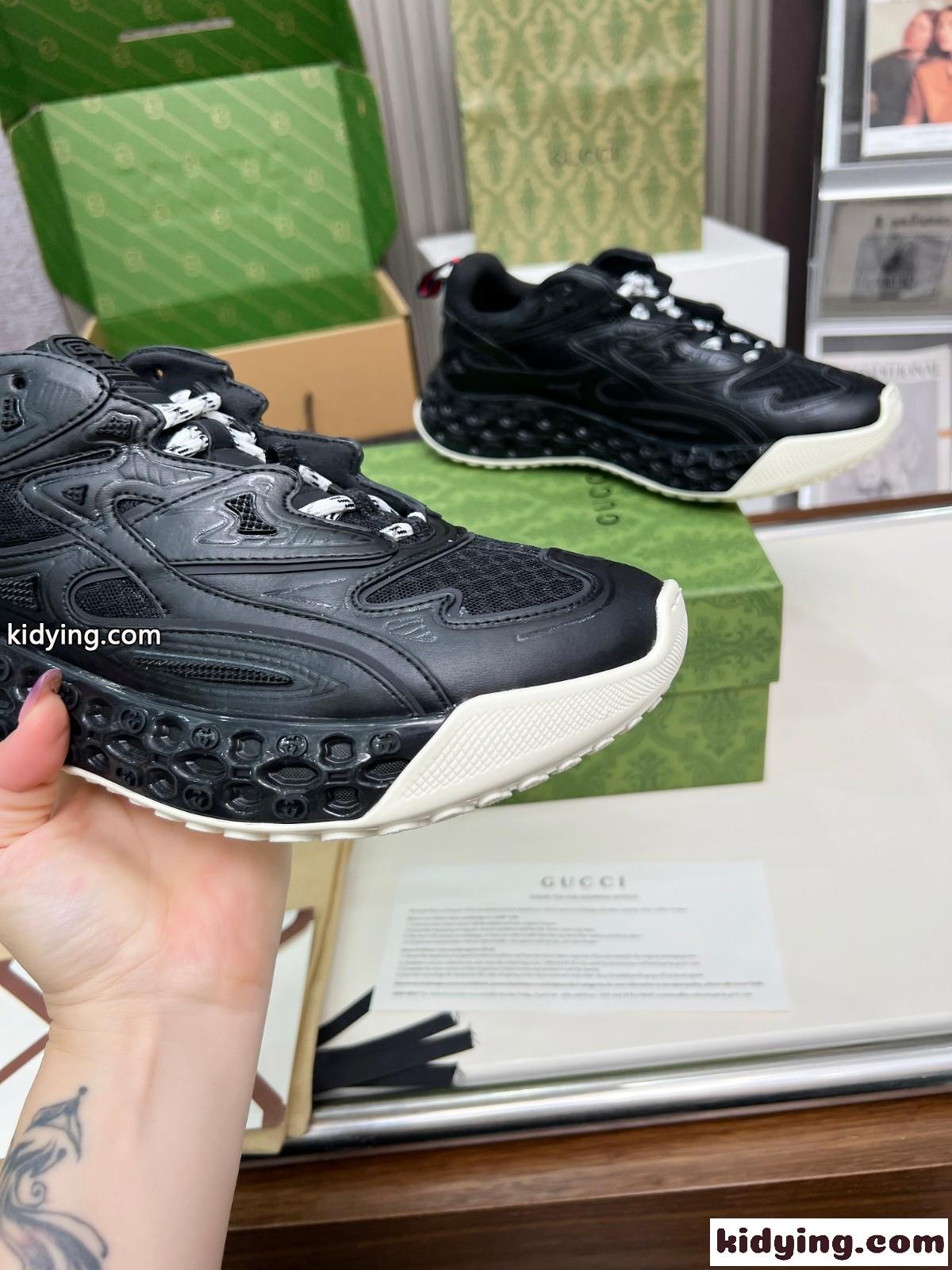 人気新作~GUCCI cub3dスニーカー グッチ スーパーコピー n級品 ブラック-4