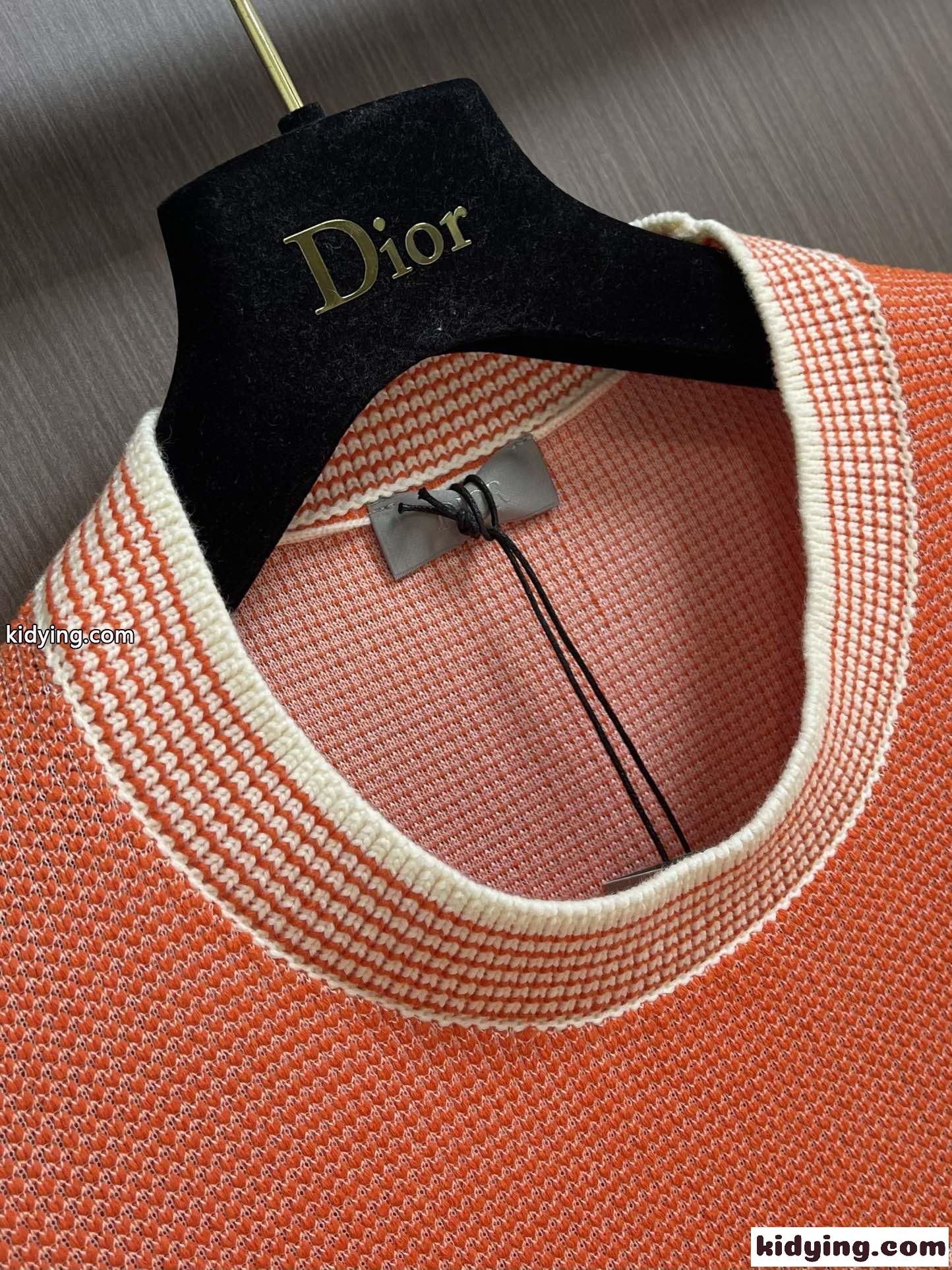 おしゃれ Dior Italic ニットTシャツ クリスチャン・ディオール ニットウェア コピー オレンジ-2
