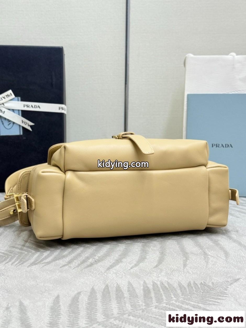 上品 ナッパレザー ショルダーバッグ プラダ バッグ スーパーコピー 1BD394 アイボリー-3