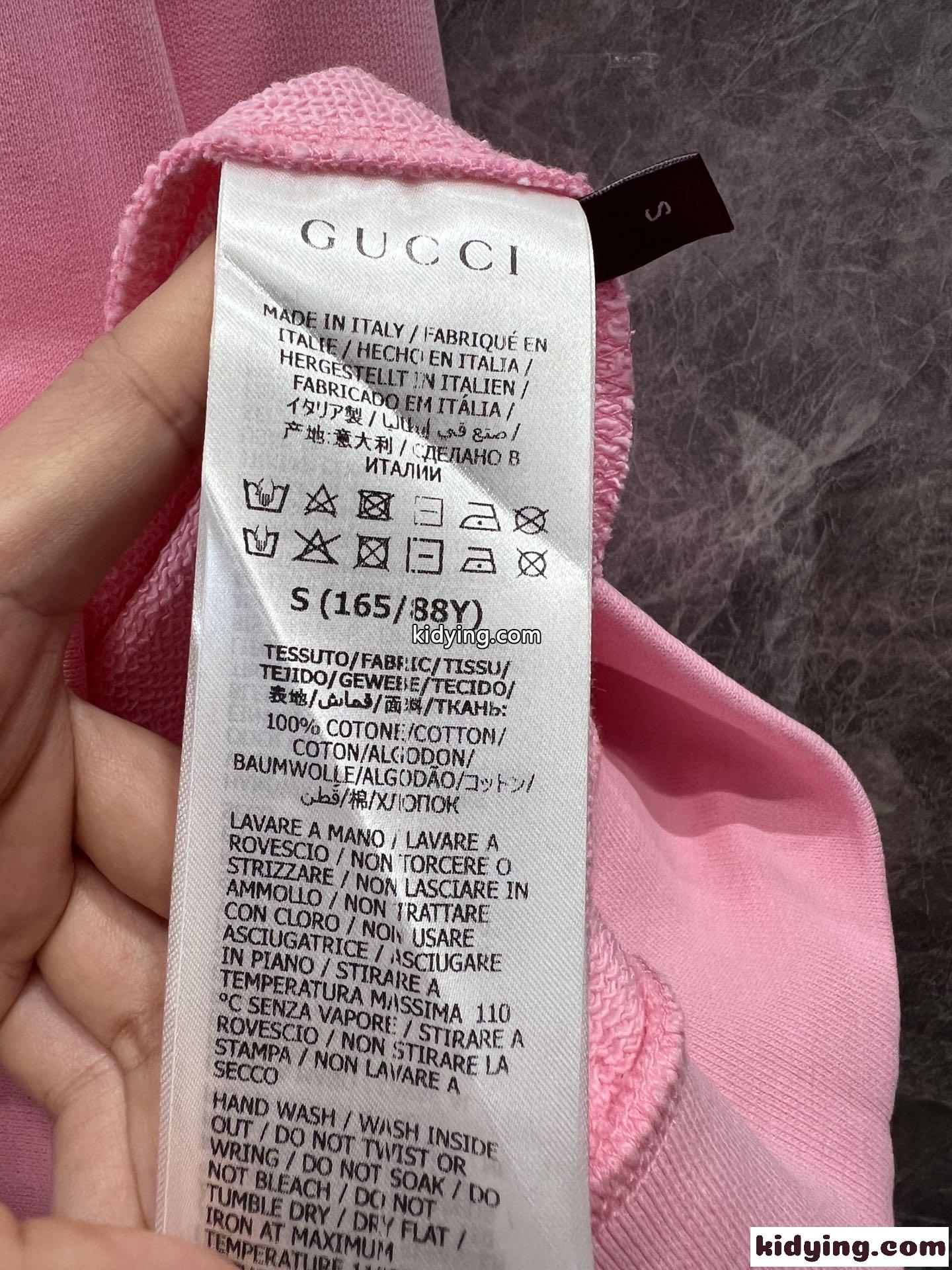 ロゴプリント コットン スウェットシャツ グッチ Tシャツ コピー ピンク-4