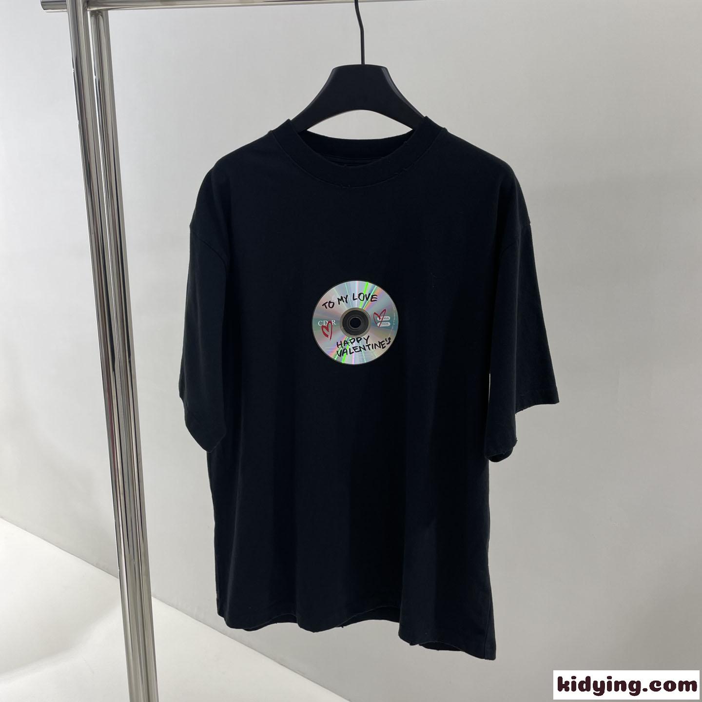 TO MY LOVE Tシャツ バレンシアガ Tシャツ コピー ユニセックス ブラック-1